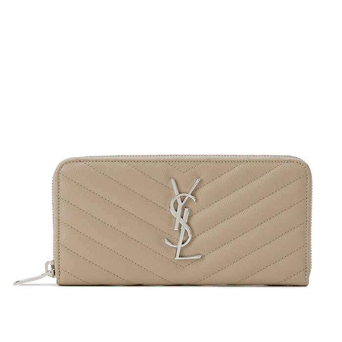 サンローラン SAINT LAURENT  レディース モノグラム レザー キャビアスキン長財布 358094 BOW02 2721