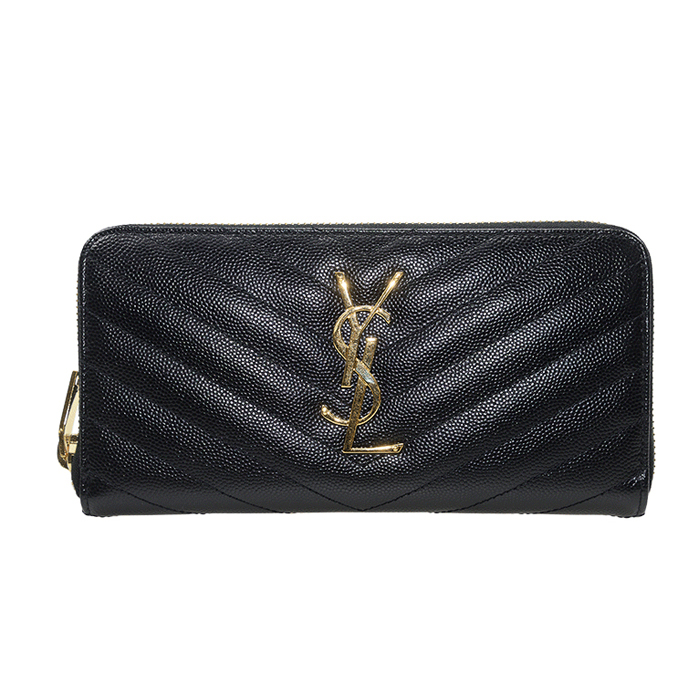 サンローラン SAINT LAURENT レディースフルジップウォレット 358094 BOW01 1000 モノグラム