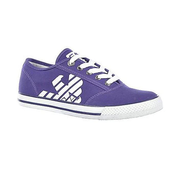 エンポリオ アルマーニ EA7 MEN SHOES  メンズ パープル ロゴプリントシューズ 288013 5P299 01692