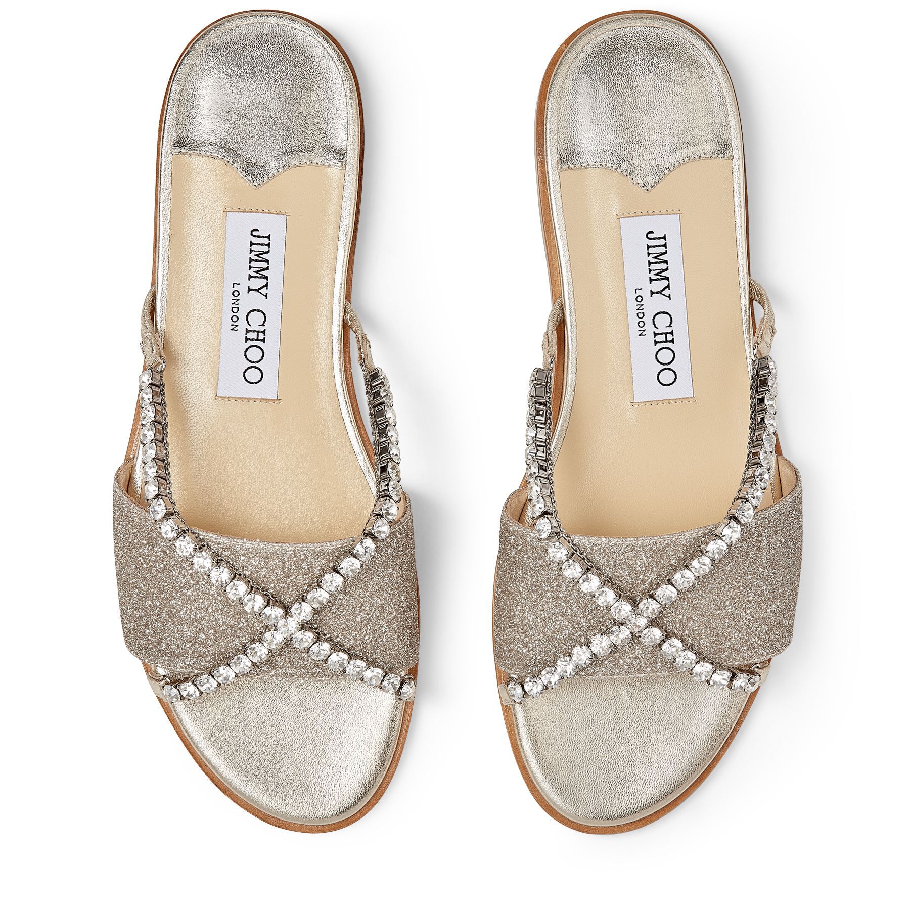 ジミー チュウ JIMMY CHOO レディース シルバー フラットシューズ AADI FLAT BBG PLATINUM