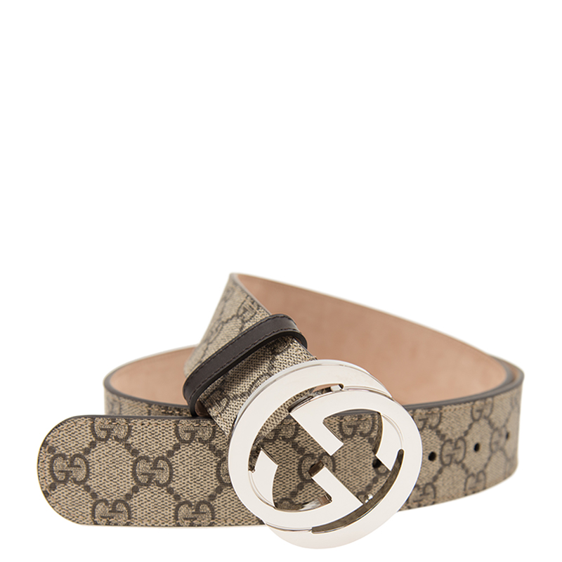 グッチ GUCCI メンズ GGスプリームキャンバス インターロッキングG バックル ベルト 411924 KGDHN 9643