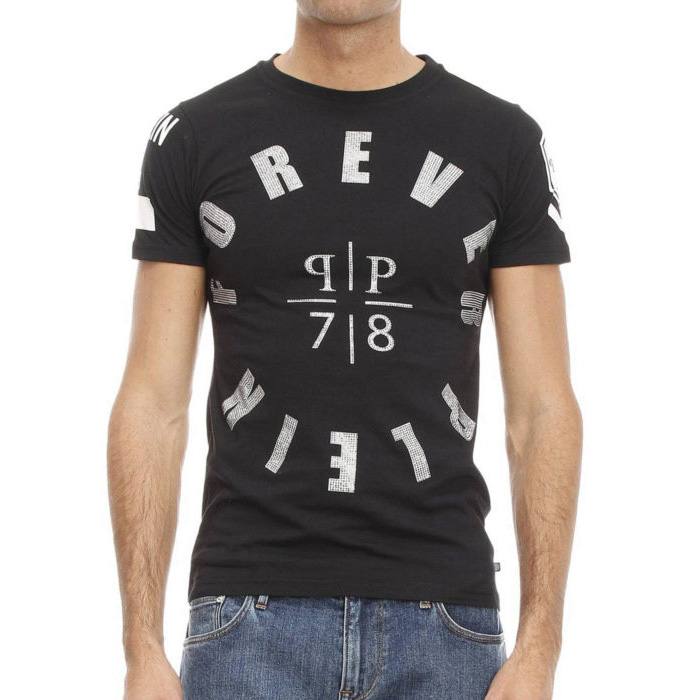 フィリッププレイン PHILIPP PLEIN メンズ Tシャツ HM342529 02 BLACK