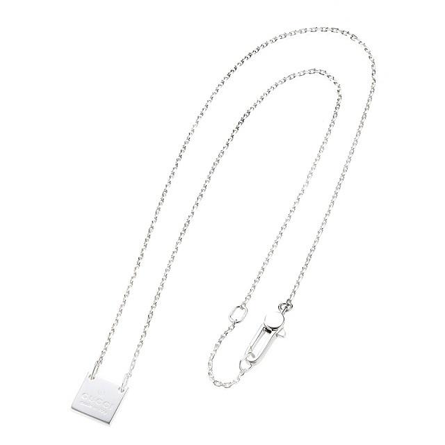グッチ GUCCI 223514 j8400 8106 レディース  スクエアモチーフ シルバー ペンダント ネックレス