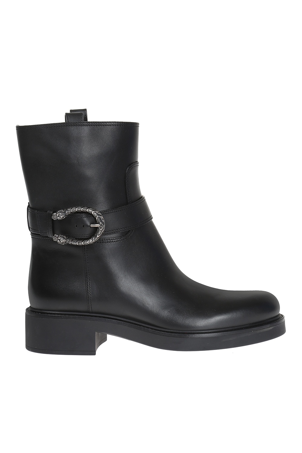 グッチ GUCCI レディース ブラック レザー ブーツ ミッドヒール 432085 A3N00 1000