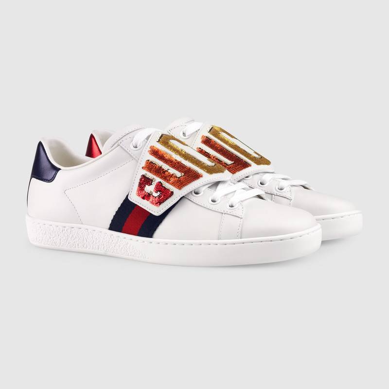 グッチ GUCCI レディース エース ロー 'グッチ パッチ' シューズ 525187 0FI10 9060