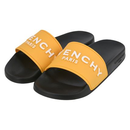 ジバンシィGIVENCHY レディース ロゴ入りイエローラバースリッパ  BE3004E0DH 715