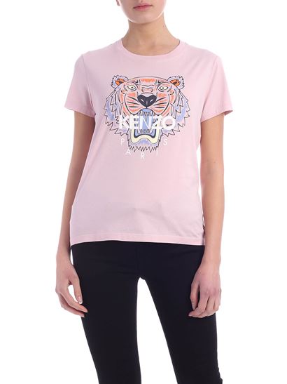 ケンゾー KENZO レディース タイガークラシックピンクTシャツ  2TS721 4YB 34