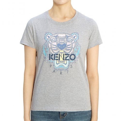 ケンゾーKENZO レディース タイガークラシックグレーTシャツ 2TS721 4YB 94
