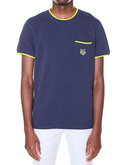 ケンゾー KENZO メンズ 青 タイガークレストTシャツ 5TS001 4BA 78