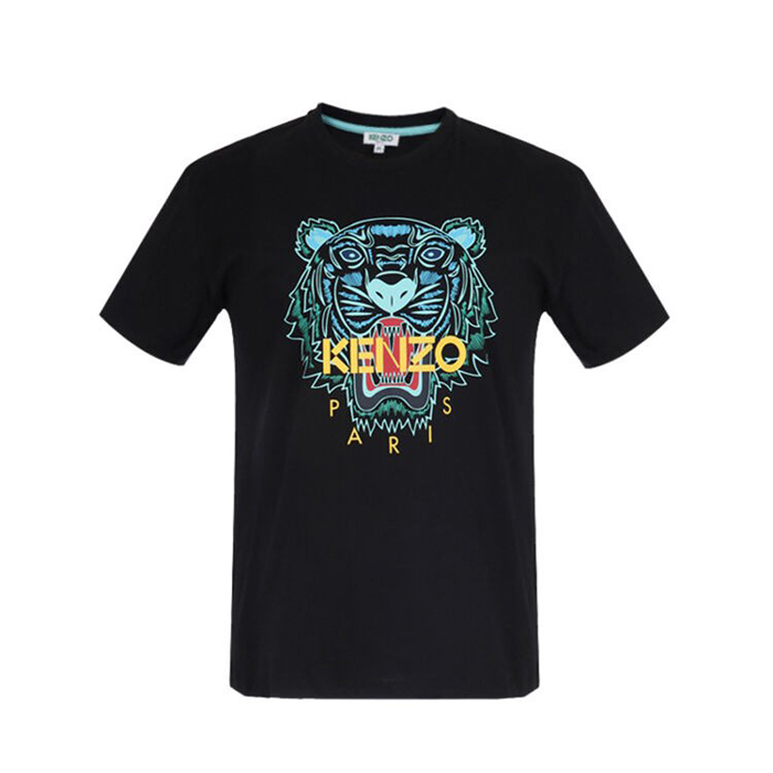 ケンゾーKENZO レディース コットンタイガープリント半袖Tシャツブラック 2TS959 4YA 99