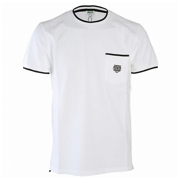 ケンゾー KENZO メンズ ホワイトタイガークレストTシャツ 5TS001 4BA 01