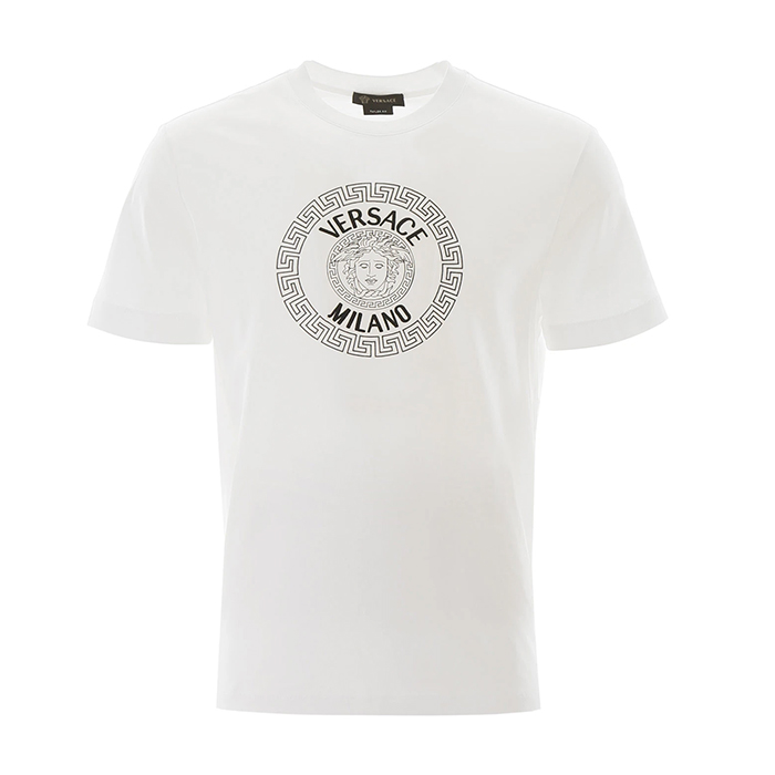 ヴェルサーチ VERSACE メンズメデューサプリント半袖Tシャツ A85161 A228806 A2048