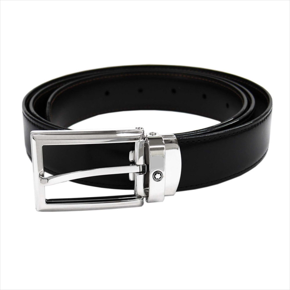 モンブラン MONTBLANC メンズ パラジウムコーティング ピンバックルベルト 116703