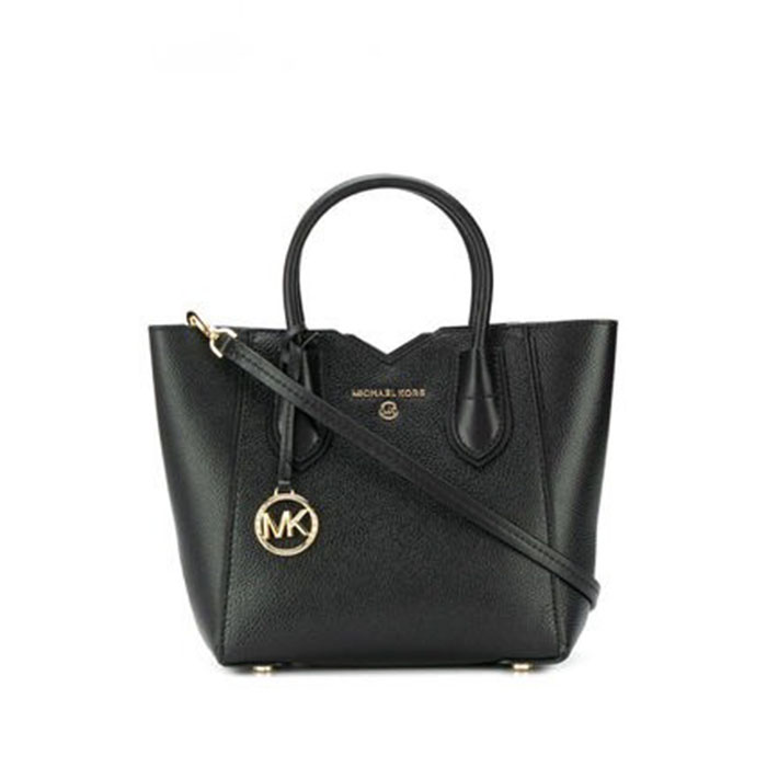マイケルコース MICHAEL KORS レディース バッグメイメッセンジャースモールグレインレザートート 30H9GM5M1L 001 黒