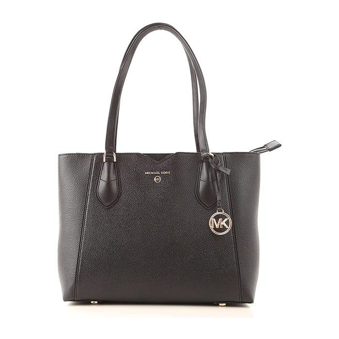マイケルコース MICHAEL KORS レディース バッグメイミディアムグレインレザートート 30H9GM5T2L 001 黒