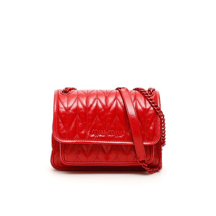 ミュウミュウ MIU MIU レディースショルダーバッグ 5BD161 2D6C ROSSO