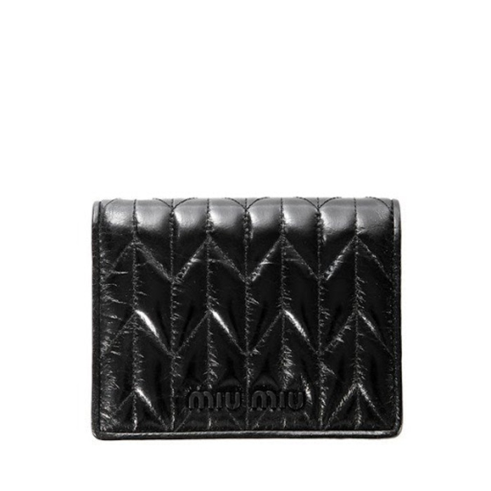 ミュウミュウ MIU MIU レディースウオレットミニ ウォレット 5MV204 2D6C NERO