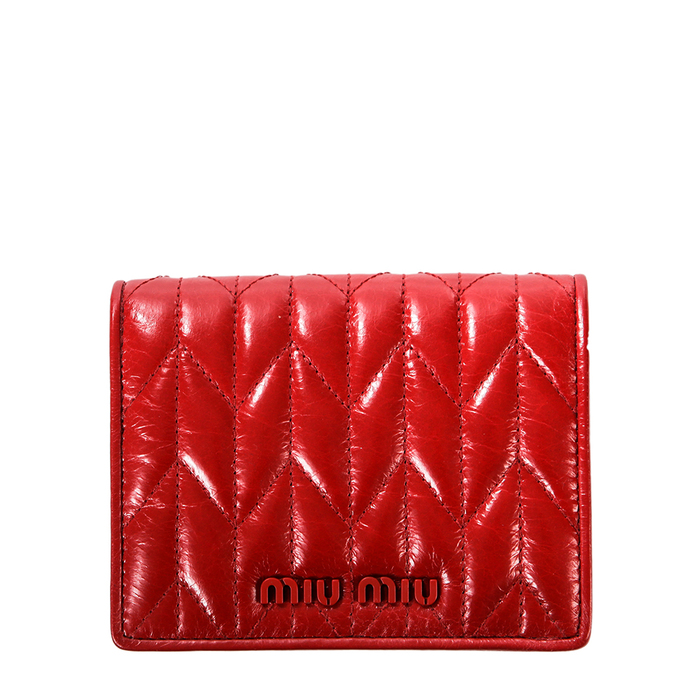 ミュウミュウ MIU MIU レディースウオレットミニ ウォレット 5MV204 2D6C ROSO