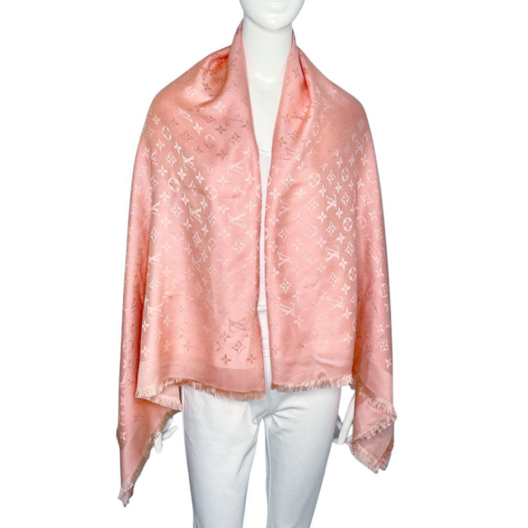 ルイ・ヴィトン LOUIS VUITTON MUFFLER  レディースマフラー M75861  PEACH