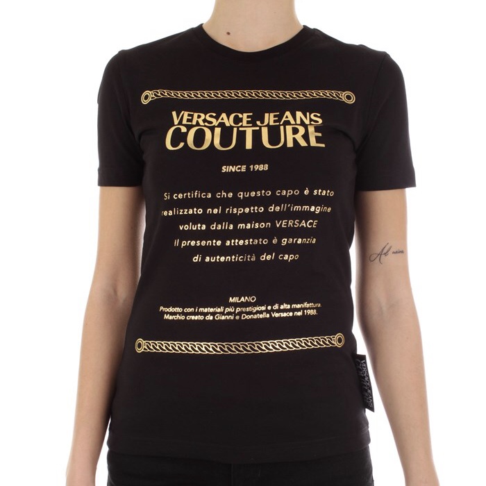 ヴェルサーチ VERSACE ジーンズクチュールレディTシャツS B2HVA7T10320K42