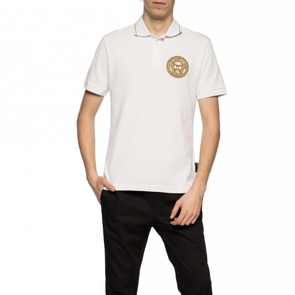 ヴェルサーチ VERSACE ジーンズクチュールメンズポロシャツS B3GVA7P46571003