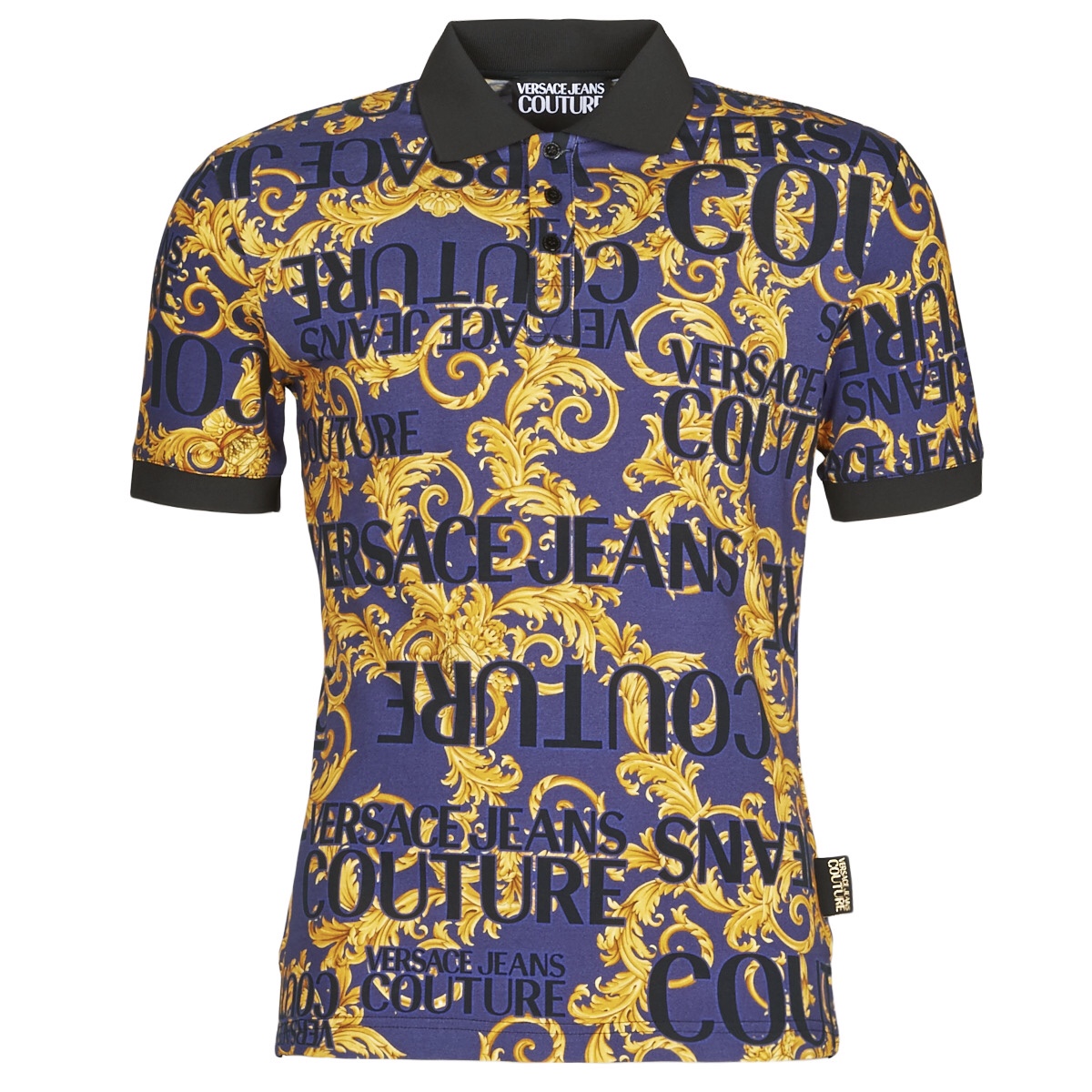 ヴェルサーチ VERSACE ジーンズクチュールメンズポロシャツS B3GVA7PA0630200