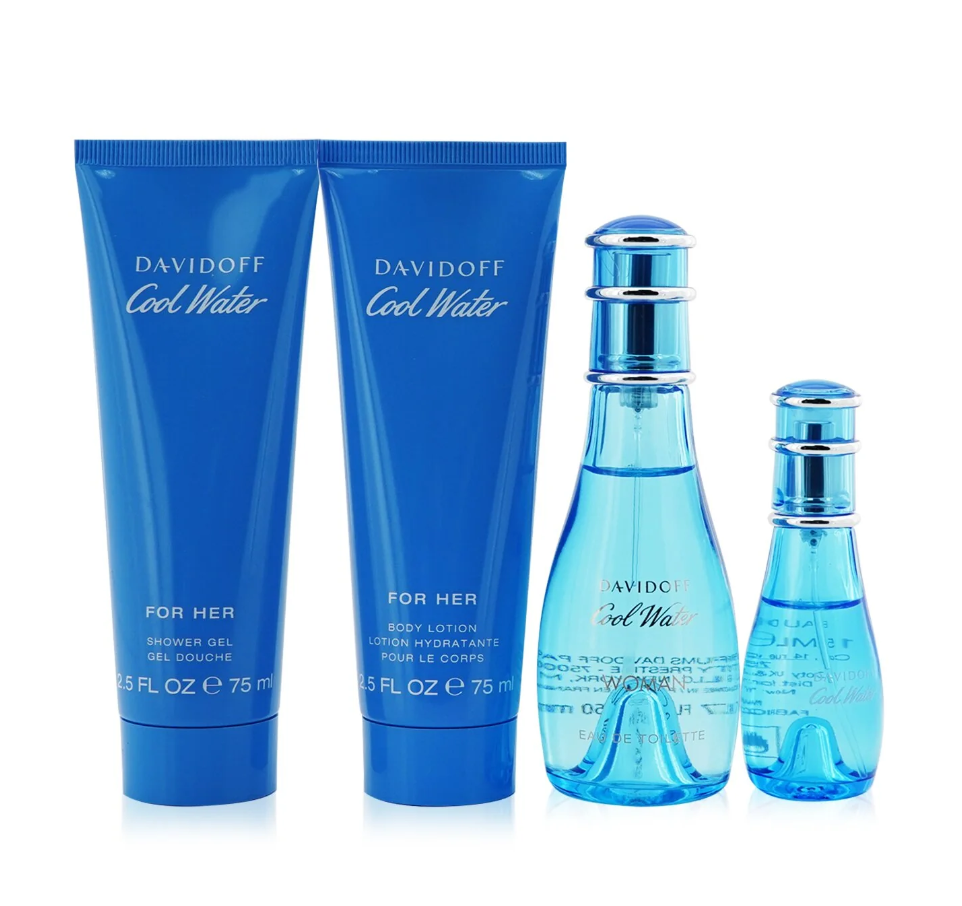 ダビドフ DAVIDOFF メンズ Cool Water Coffret: EDT Spray 50ml+ EDT Spray 15ml+ Body Lotion 75ml+ Shower Gel 75ml