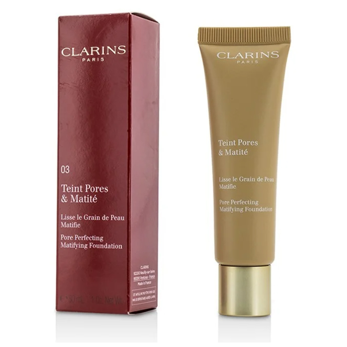 クラランス CLARINS レディース ポアパーフェクティングマティファイングファンデーション # 03 NUDE HONEY 3380810119398