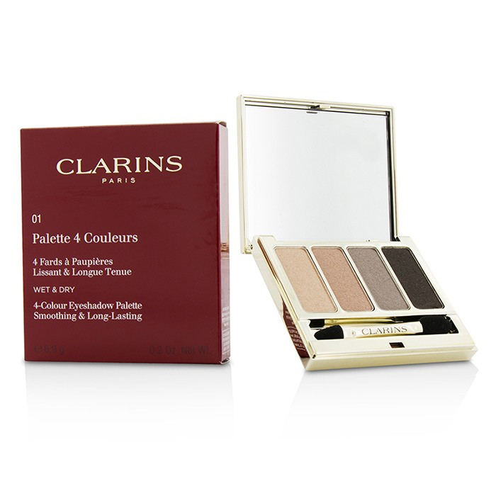 クラランス CLARINS レディース 4カラー アイシャドウ パレット (スムージング & ロング ラスティング) #01 NUDE 3380810060461