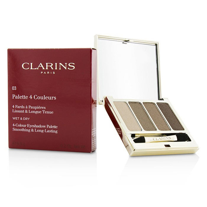 クラランス CLARINS レディース 4カラー アイシャドウ パレット (スムージング & ロング ラスティング) #03 BROWN 3380810060492