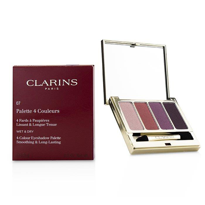 クラランス CLARINS レディース 4カラー アイシャドウ パレット (スムージング & ロング ラスティング) #07 LOVELY ROSE 3380810185218