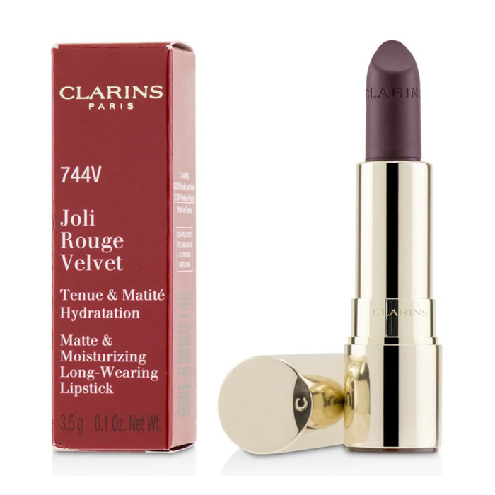クラランス CLARINS レディース ジョリ ルージュ ベルベット(マット & モイスチャライジング ロング ウェアリング リップスティック) # 744V PLUM 3380810191370