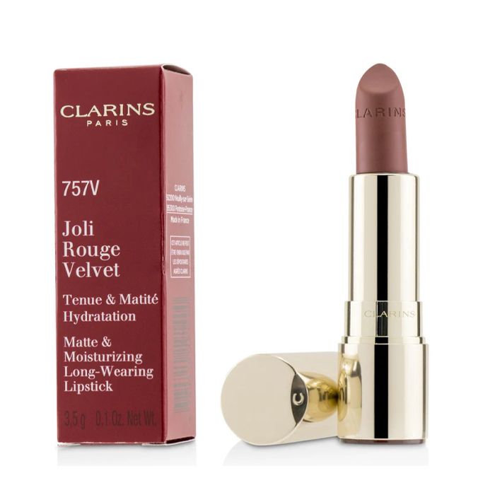 クラランス CLARINS レディース ジョリ ルージュ ベルベット(マット & モイスチャライジング ロング ウェアリング リップスティック) # 757V NUDE BRICK 3380810191400