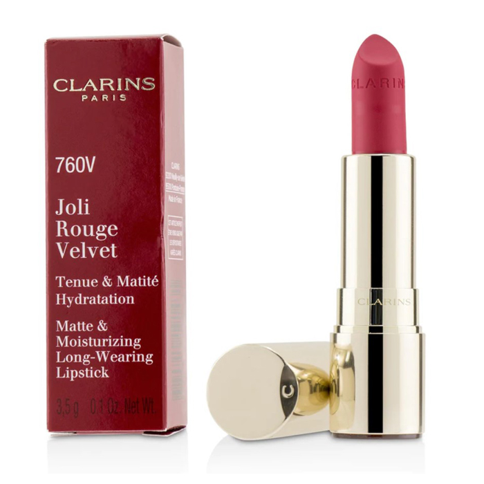 クラランス CLARINS レディース ジョリ ルージュ ベルベット(マット & モイスチャライジング ロング ウェアリング リップスティック) # 760V PINK CRANBERRY 3380810191431