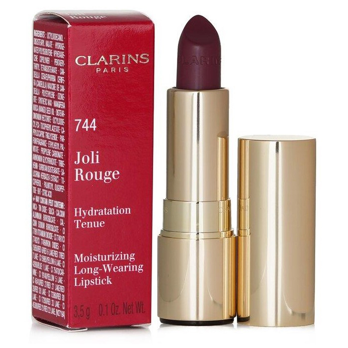 クラランス CLARINS レディース ジョリ ルージュ (ロング ウェアリング モイスチャライジング リップスティック) # 744 SOFT PLUM 3380814436217