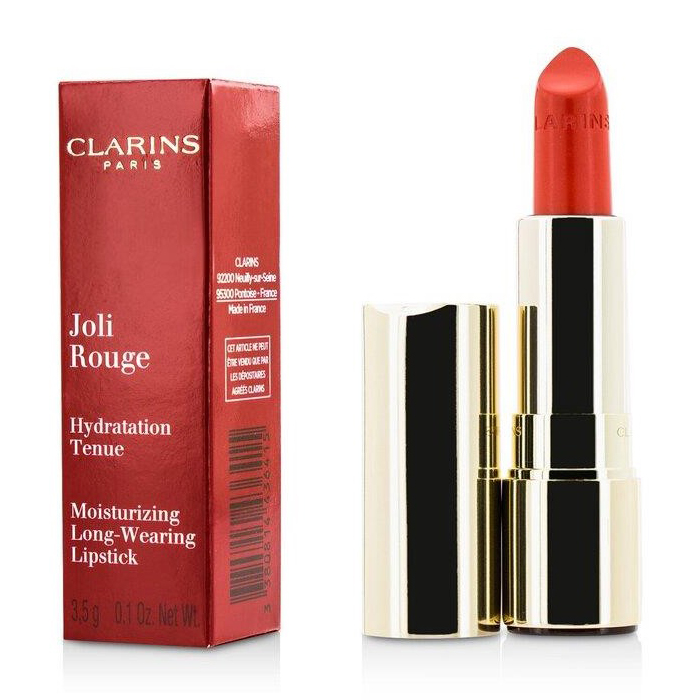 クラランス CLARINS レディース ジョリ ルージュ (ロング ウェアリング モイスチャライジング リップスティック) # 741 RED ORANGE 3380814435913