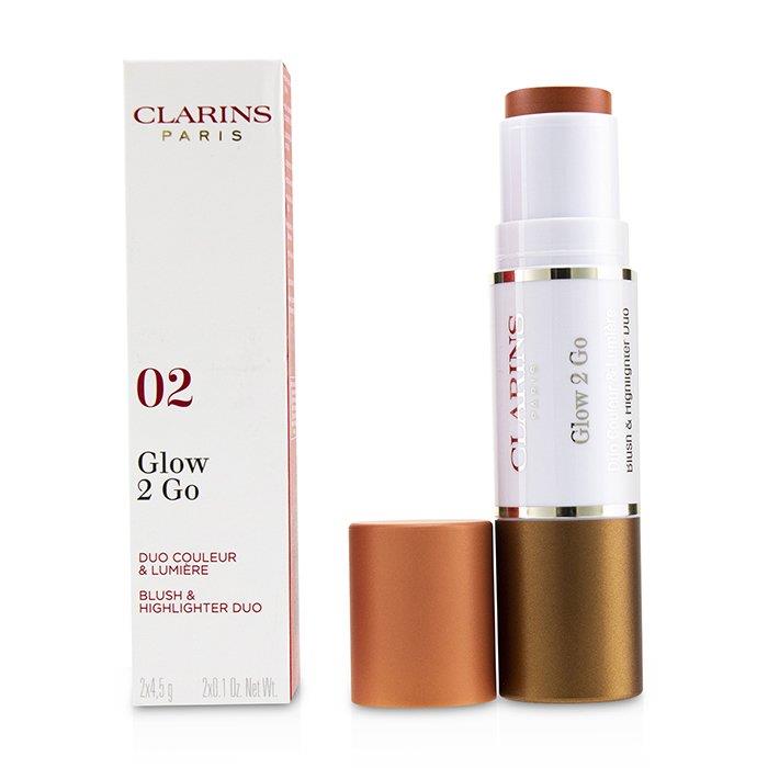 クラランス CLARINS レディース グロー 2 ゴーブラッシュ & ハイライター デュオ # 02 GOLDEN PEACH 3380810270013
