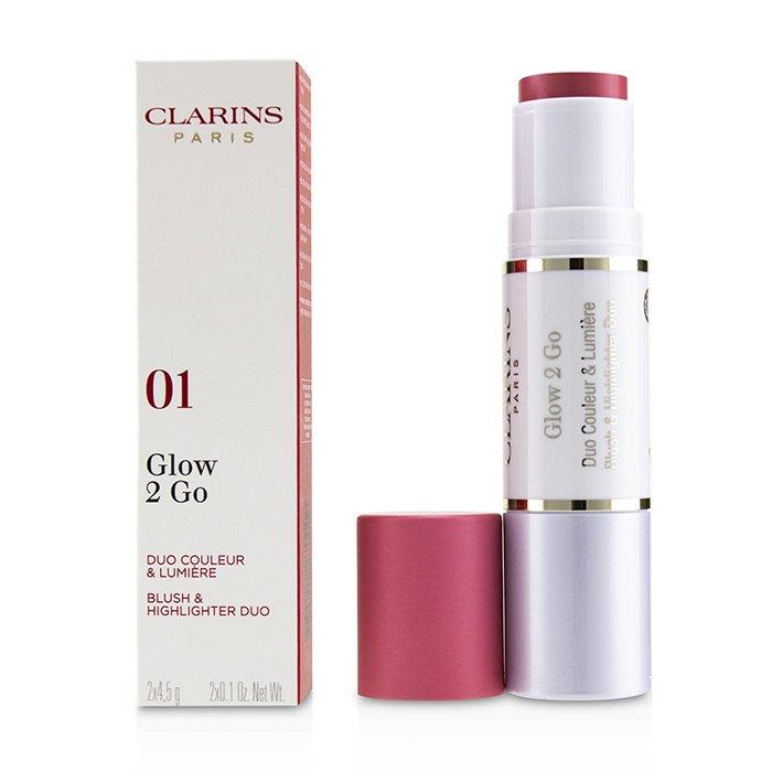 クラランス CLARINS レディース グロー 2 ゴーブラッシュ & ハイライター デュオ # 01 GLOWY PINK 3380810270006