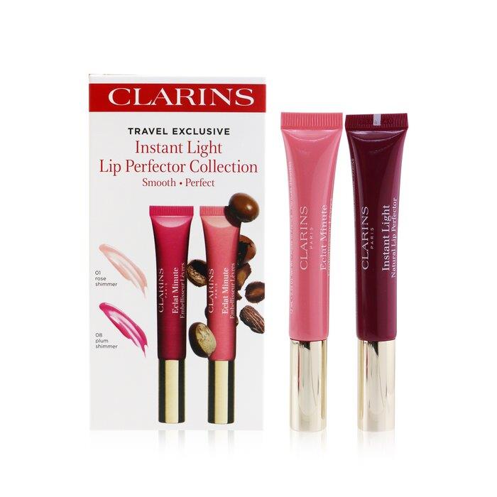 クラランス CLARINS レディース リップパーフェクター  #01 ROSE SHIMMER + #08 PLUM SHIMMER 3380810161175