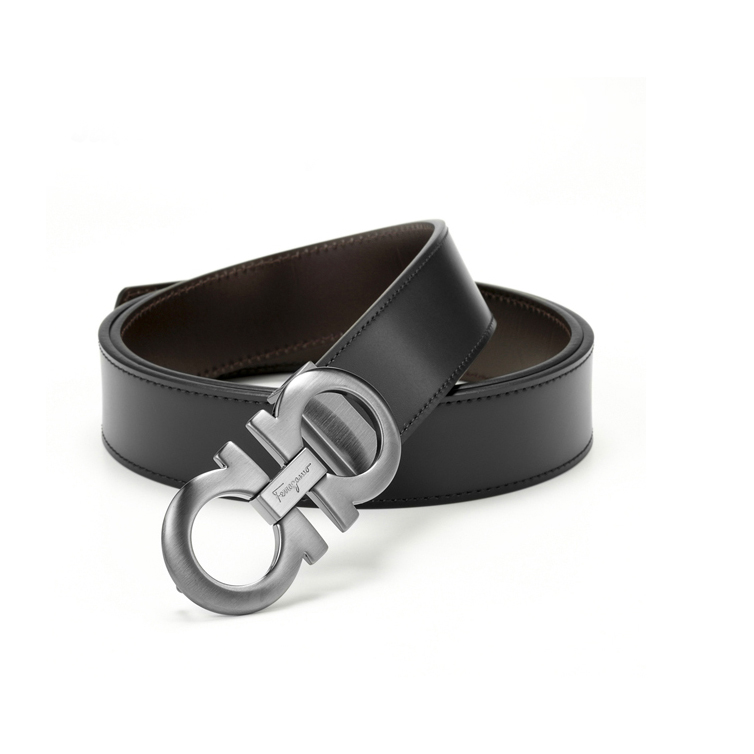 フェラガ Ferragamo ベルト 67 5542/31 マットシルバー XE0958-001 NERO/XE0958-002 HICKORY リバーシブル 115cm