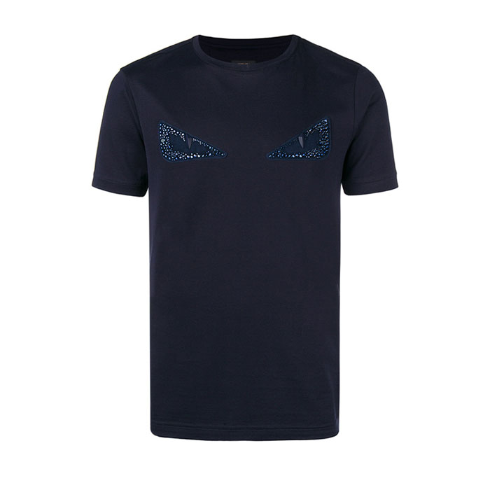 フェンディ FENDI メンズ モンスター半袖 Tシャツ ネイビー FY0894 A28I F03LQ