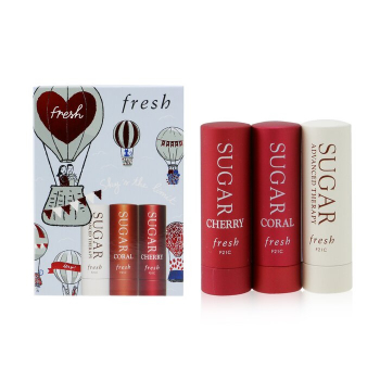 フレッシュ Fresh レディース Sugar Lip Treatment Trio Set: 1x Sugar Lip Treatment Advanced Therapy - 2.2g/0.07oz + 2x Mini Sugar Lip Treatment SPF 15 (#Coral + #Cherry) 809280145759