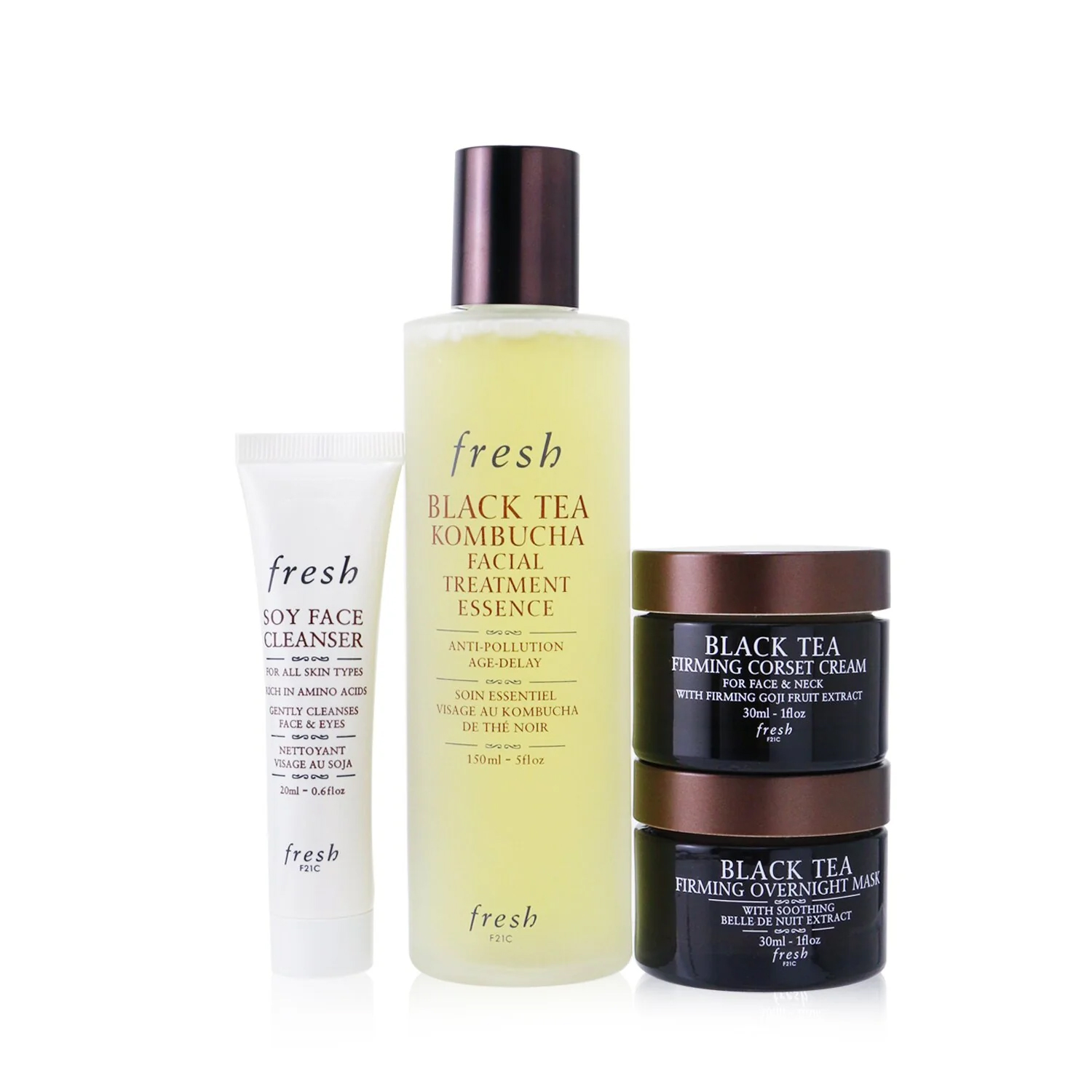 フレッシュFresh レディースBlack Tea Firming Beauty Bundle Set 4pcs 809280145612