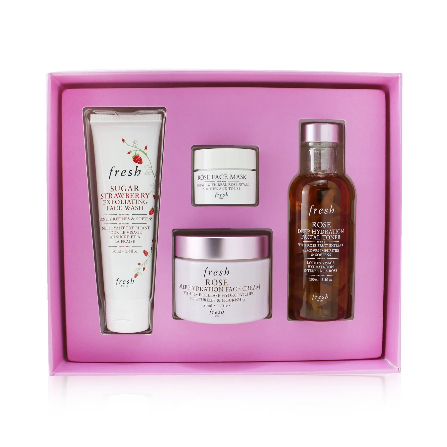 フレッシュFresh レディース Rose Deep Hydration Skincare Set 809280145551