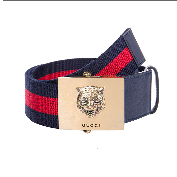グッチ GUCCI BELT  メンズベルト 437498 H1FIT 8497 BLUE/RED
