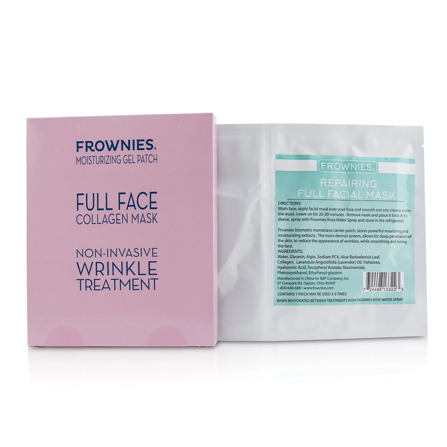 フラウニーズ Frownies レディース Full Face Collagen Mask - Moisturizing Gel Patch フル フェイス コラーゲン マスク 724498133223