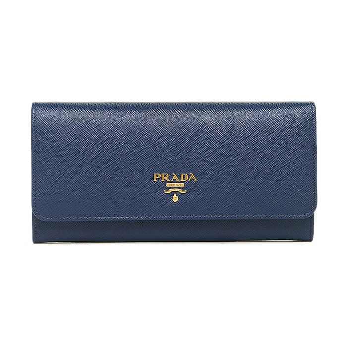 プラダ PRADA レディース ウォレット 1MH132 QWA F0016 SAFFIANO METAL ORO PORTAFOGLIO BLUETTE