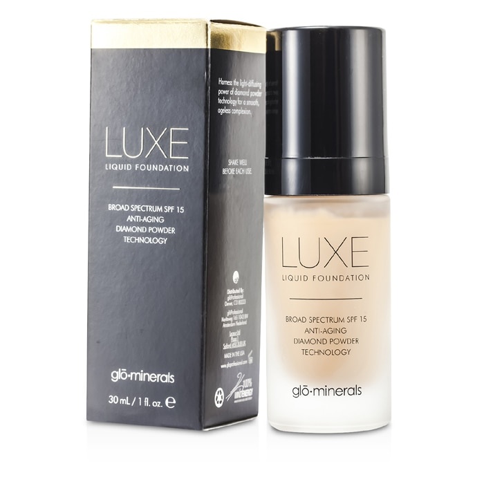 グローミネラルズ GloMinerals レディース リュクスリキッドファンデーションSPF15 30ml #ブリュレ 840749005214