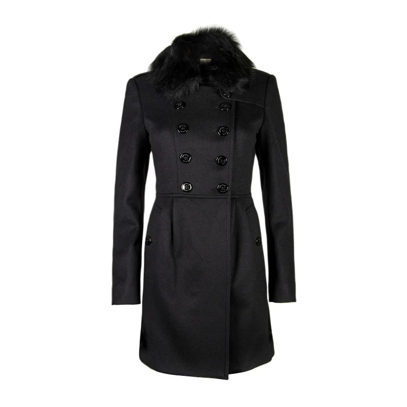 バーバリーBURBERRY レディース ロンドン ブルー カシミア コート ブラック 3950720 00100 BLACK