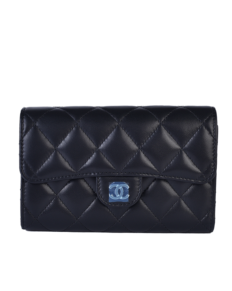 シャネル CHANEL レディースブラックレザーレディースウォレット AP0232 Y01480 C3906